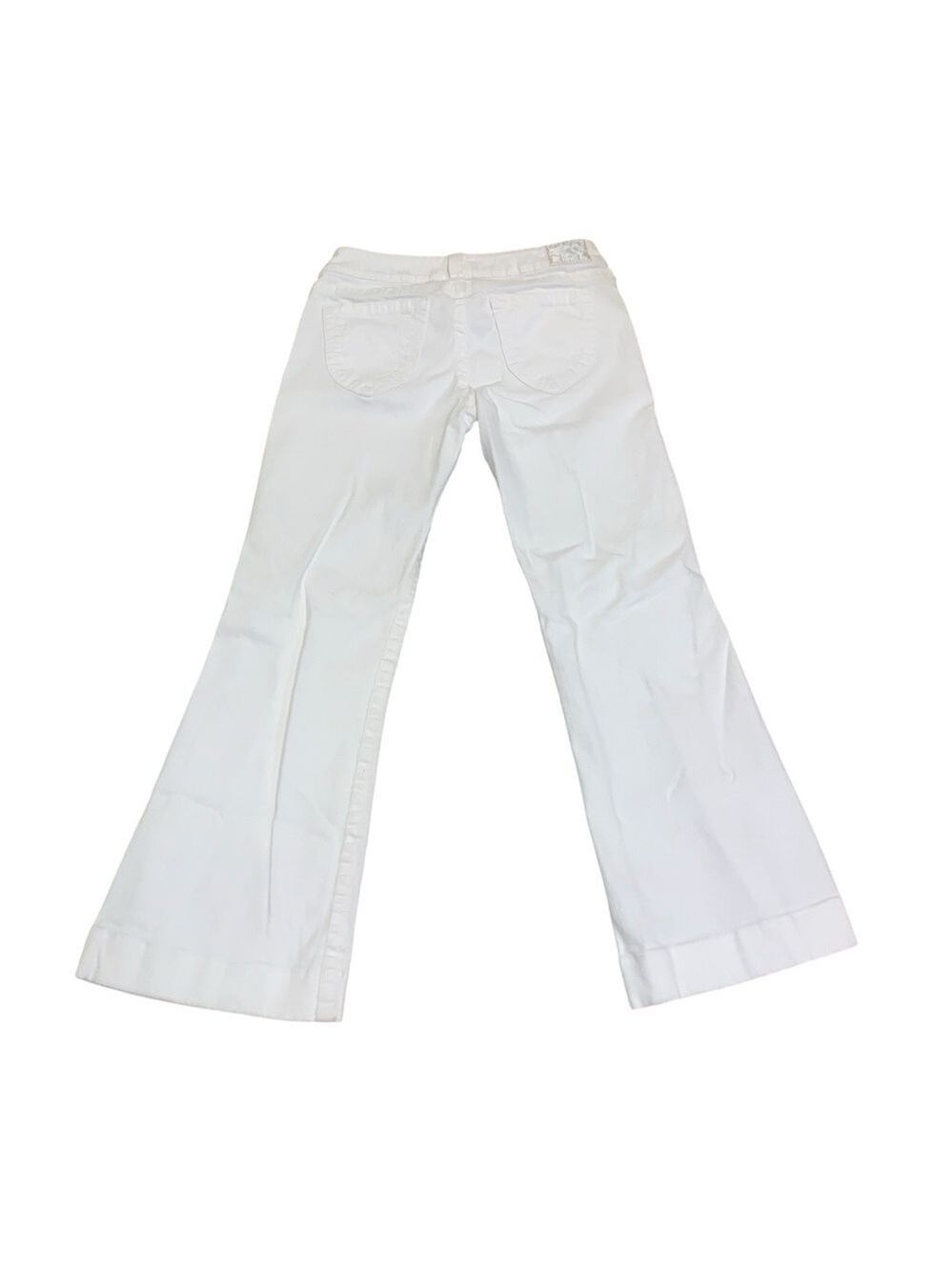 TRUE RELIGION White Disco Candice Flare leg Jeans size 32 - Picture 3 of 7